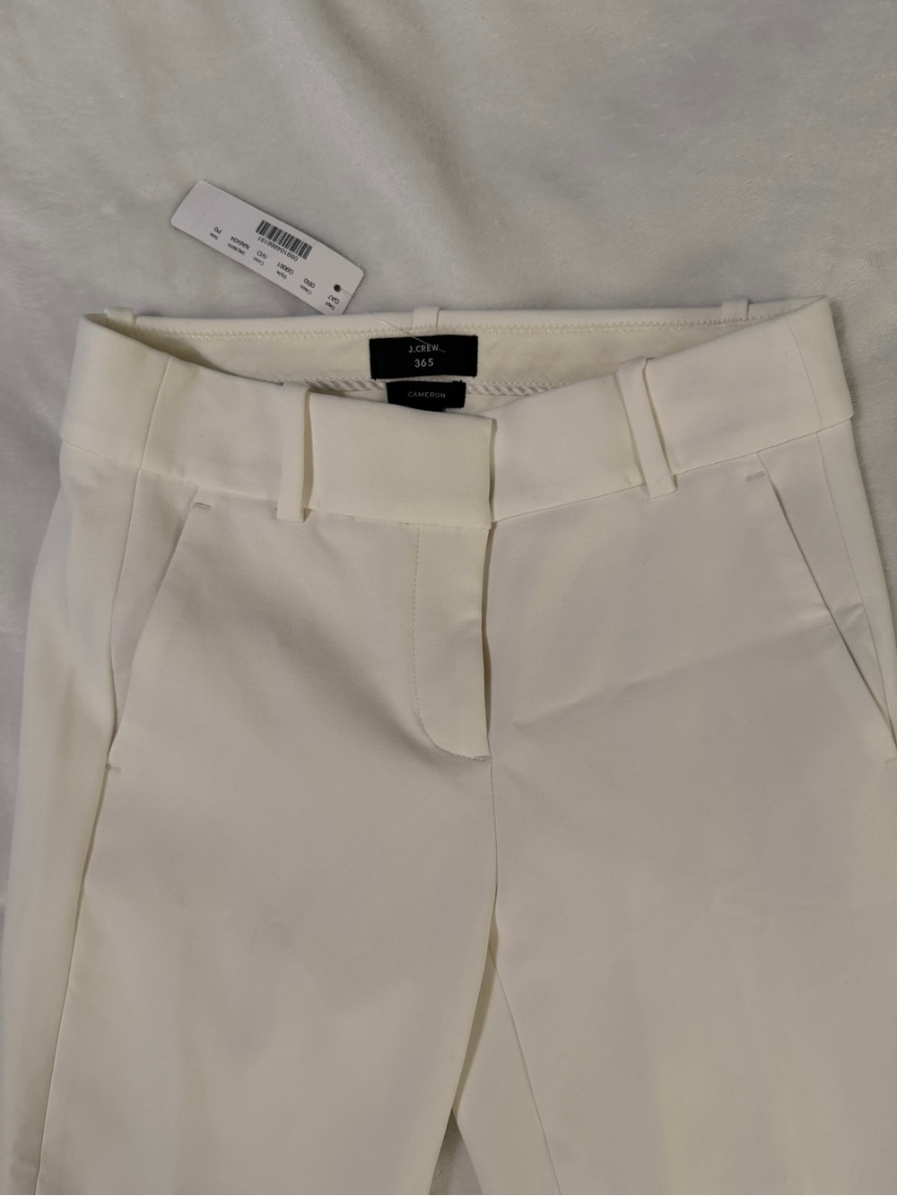 J. Crew White Cream Cameron Tailored Pants - Petite